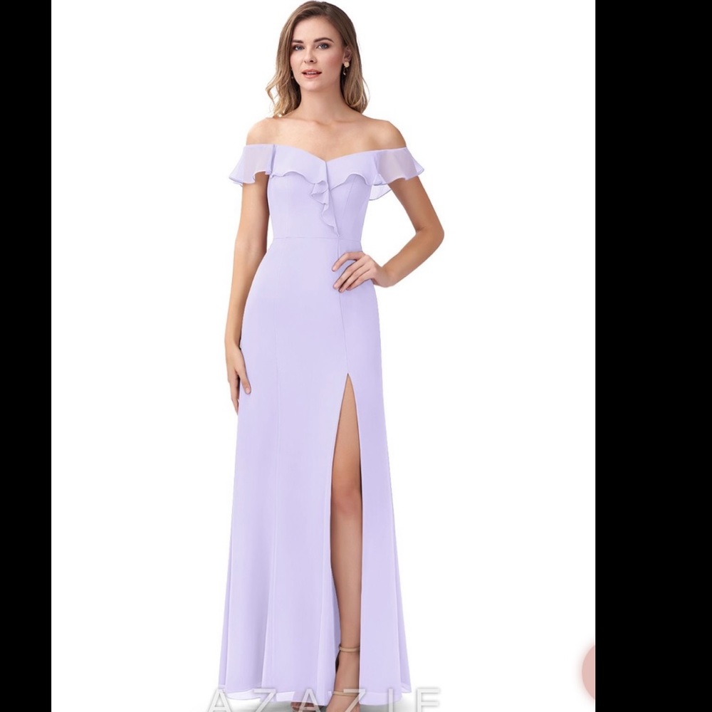 Off the should a line dress